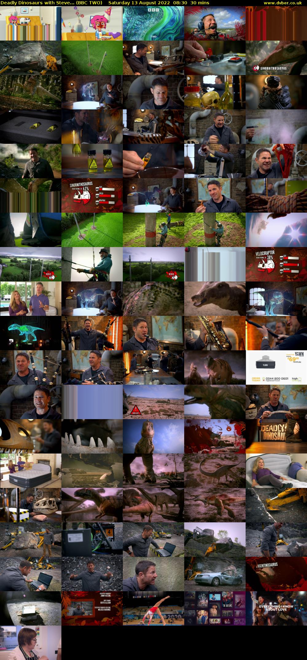 Deadly Dinosaurs with Steve... (BBC TWO) Saturday 13 August 2022 08:30 - 09:00