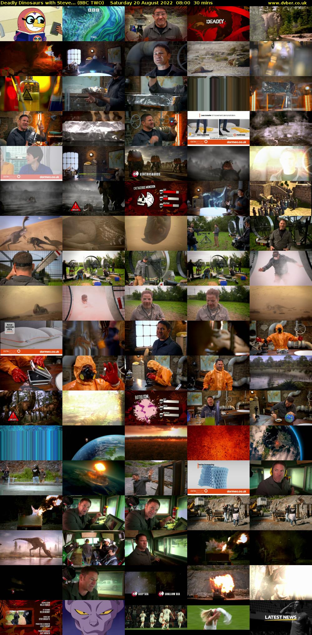 Deadly Dinosaurs with Steve... (BBC TWO) Saturday 20 August 2022 08:00 - 08:30