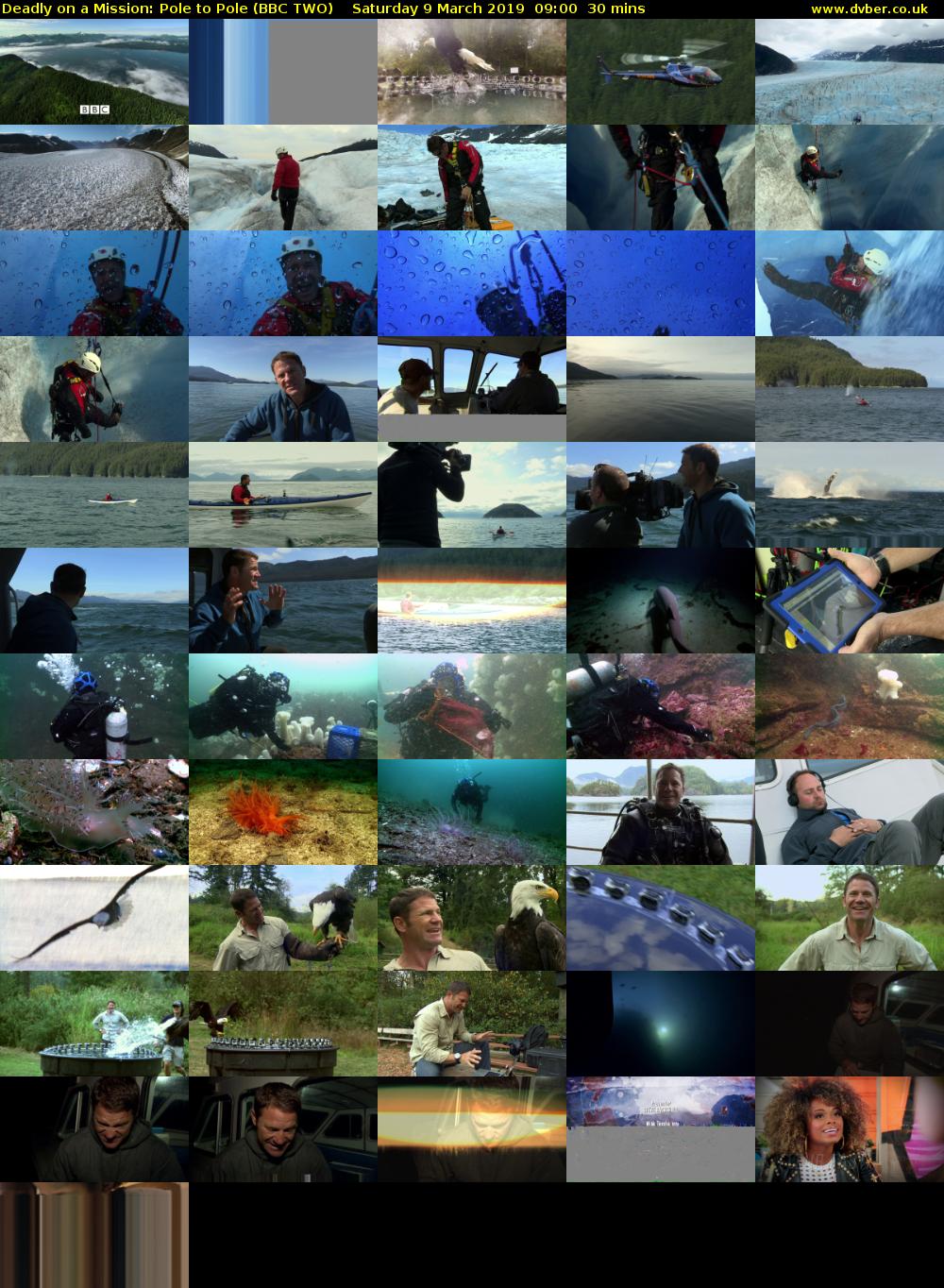 Deadly on a Mission: Pole to Pole (BBC TWO) Saturday 9 March 2019 09:00 - 09:30