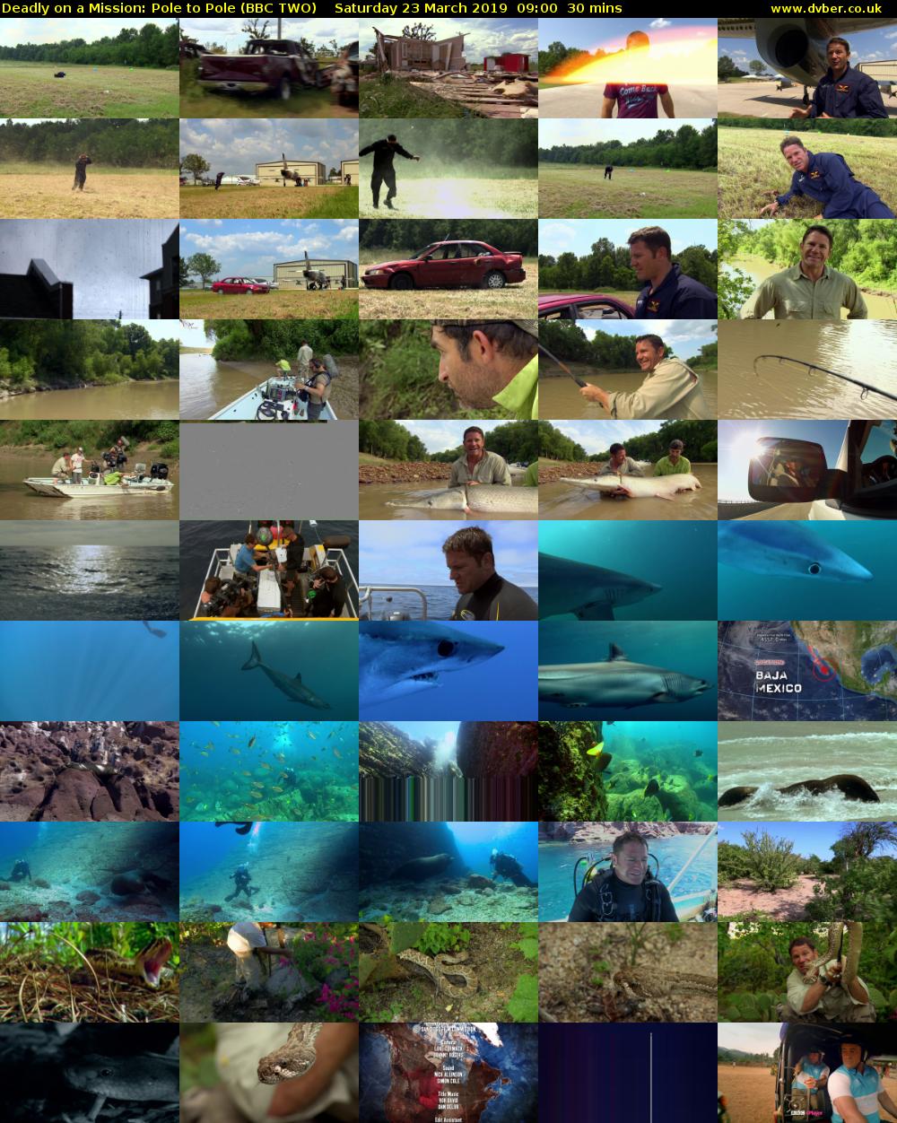 Deadly on a Mission: Pole to Pole (BBC TWO) Saturday 23 March 2019 09:00 - 09:30