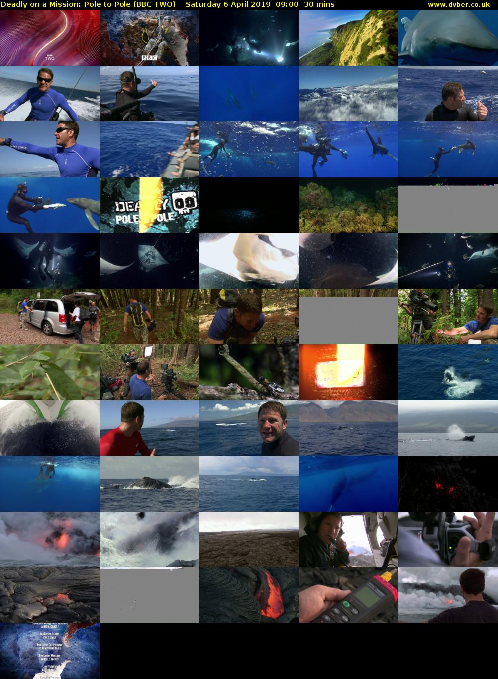 Deadly on a Mission: Pole to Pole (BBC TWO) Saturday 6 April 2019 09:00 - 09:30