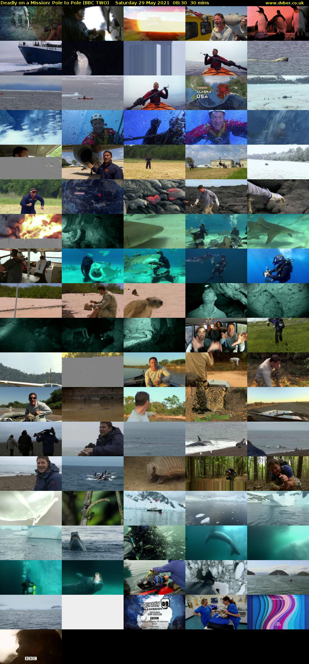 Deadly on a Mission: Pole to Pole (BBC TWO) Saturday 29 May 2021 08:30 - 09:00