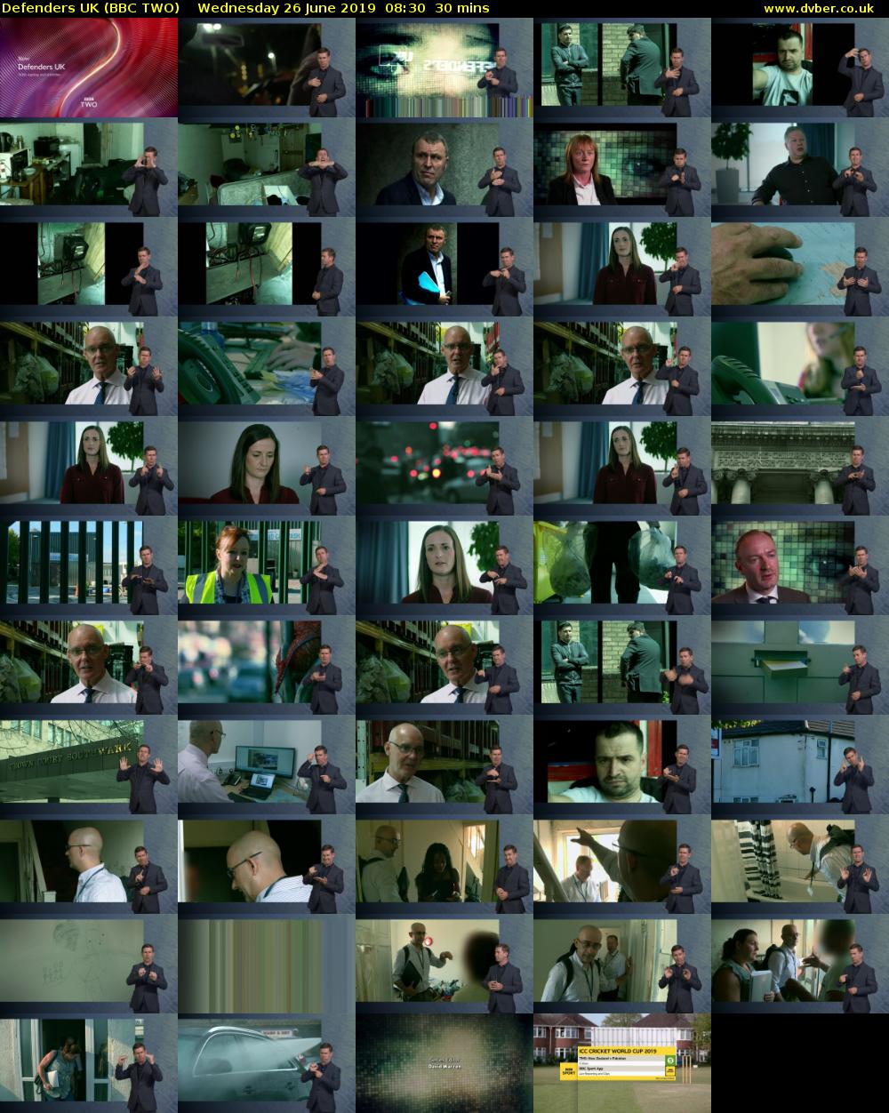 Defenders UK (BBC TWO) Wednesday 26 June 2019 08:30 - 09:00