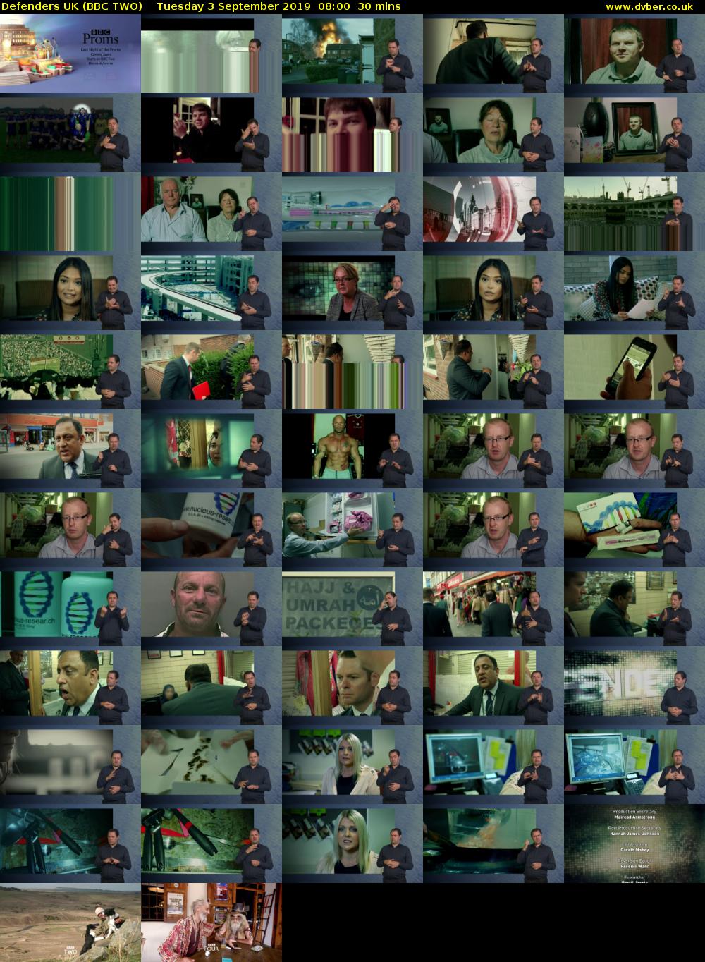 Defenders UK (BBC TWO) Tuesday 3 September 2019 08:00 - 08:30