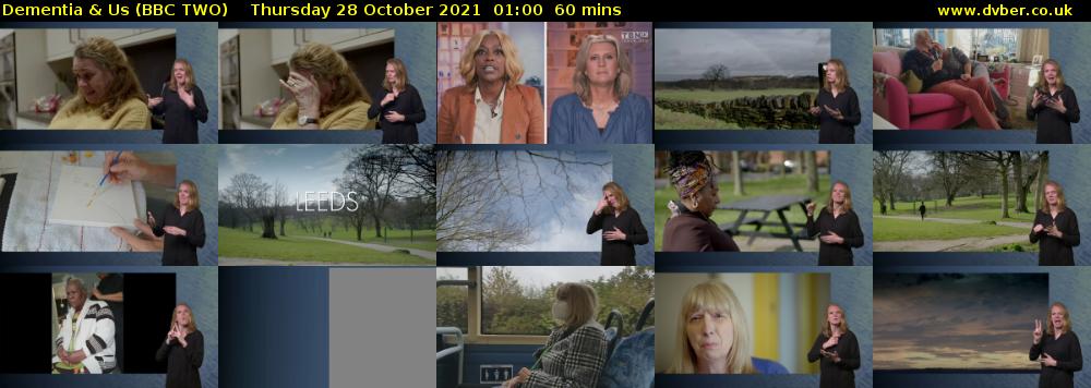 Dementia & Us (BBC TWO) Thursday 28 October 2021 01:00 - 02:00