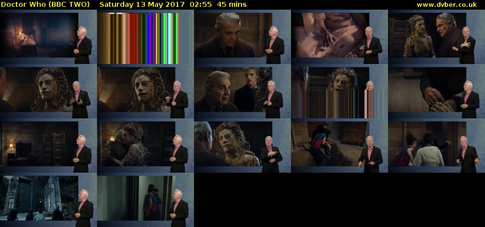 Doctor Who (BBC TWO) Saturday 13 May 2017 02:55 - 03:40