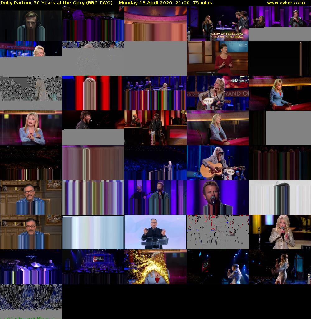 Dolly Parton: 50 Years at the Opry (BBC TWO) Monday 13 April 2020 21:00 - 22:15