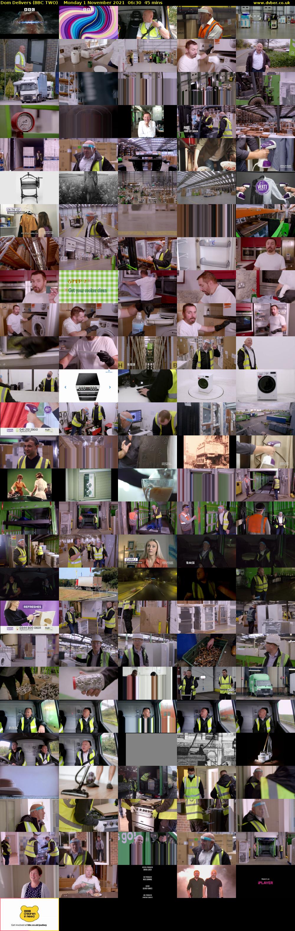 Dom Delivers (BBC TWO) Monday 1 November 2021 06:30 - 07:15
