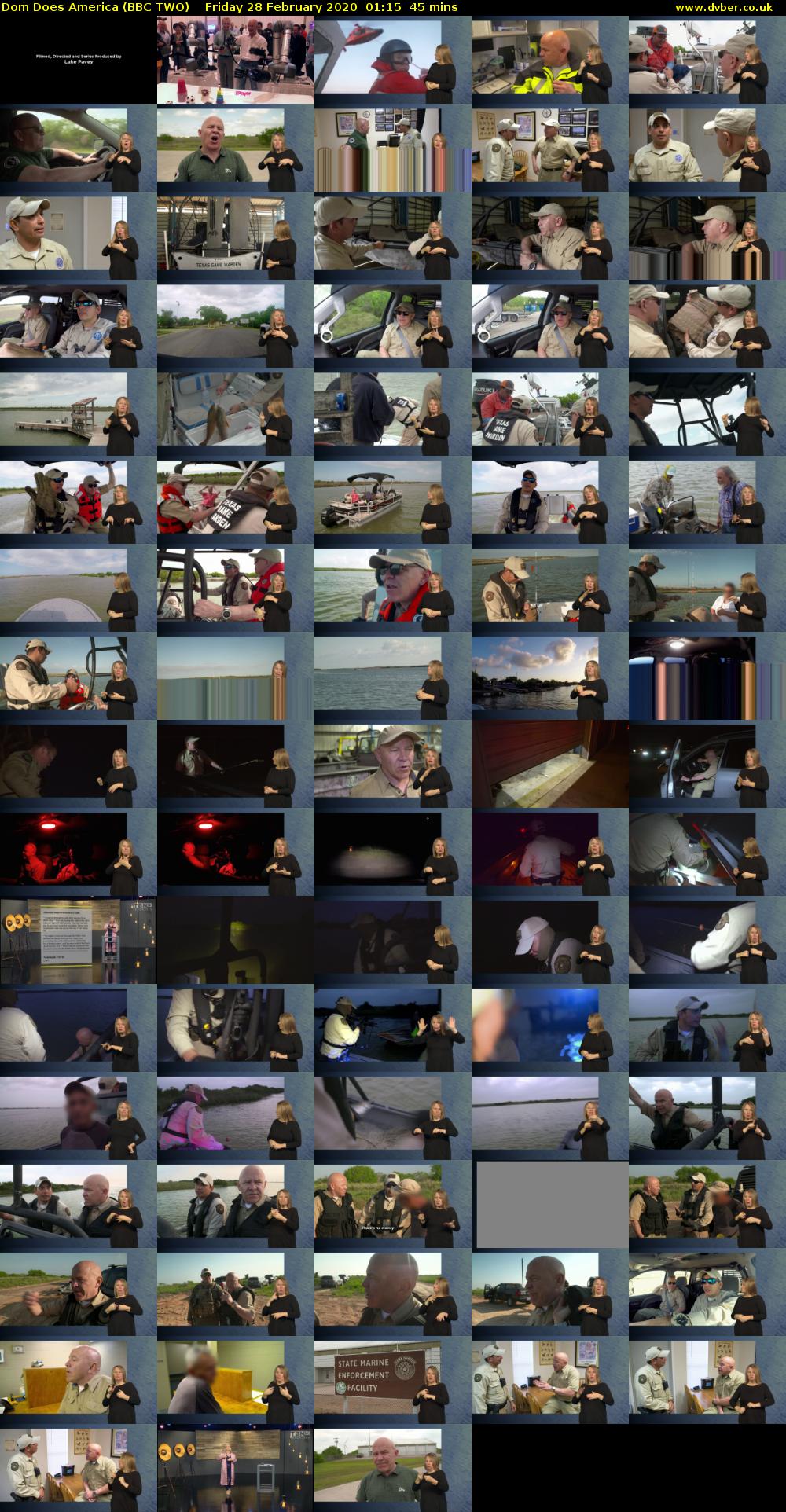 Dom Does America (BBC TWO) Friday 28 February 2020 01:15 - 02:00