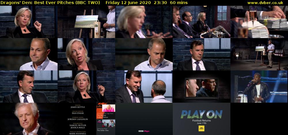 Dragons' Den: Best Ever Pitches (BBC TWO) Friday 12 June 2020 23:30 - 00:30