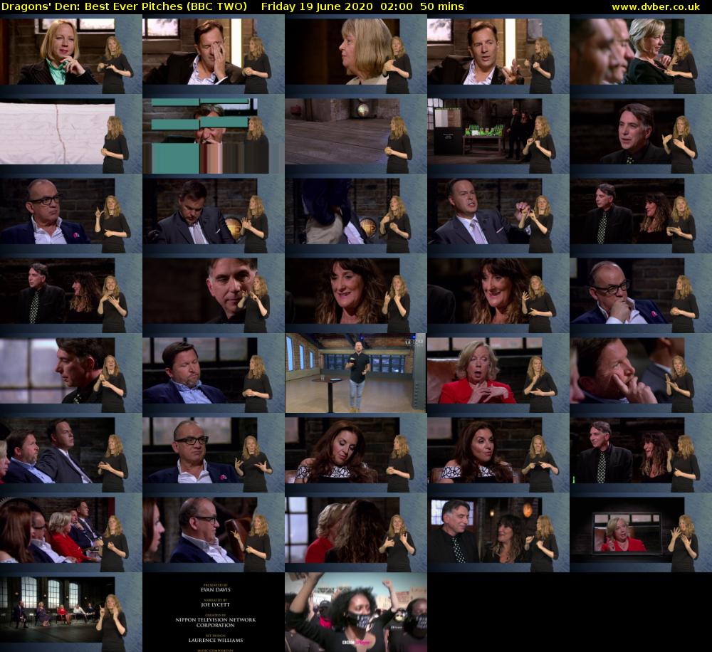 Dragons' Den: Best Ever Pitches (BBC TWO) Friday 19 June 2020 02:00 - 02:50
