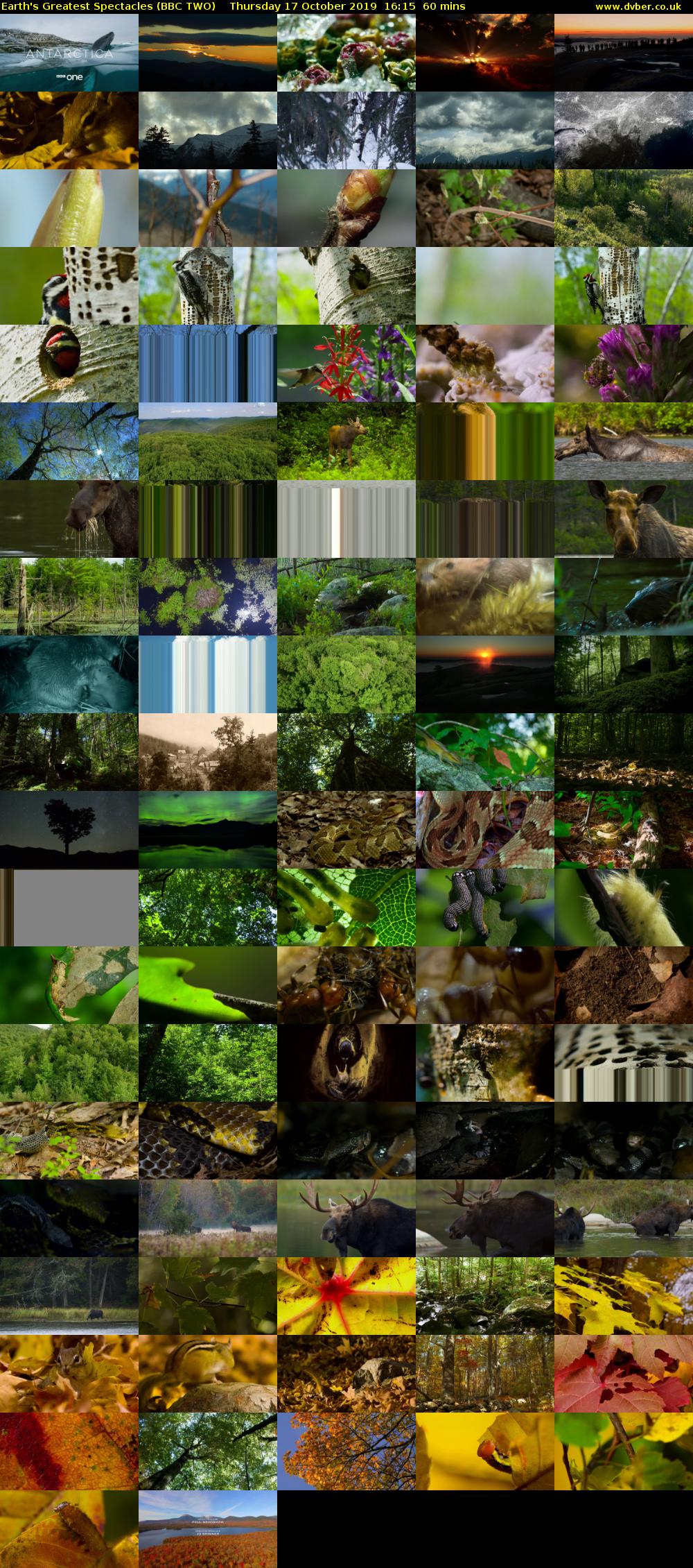 Earth's Greatest Spectacles (BBC TWO) Thursday 17 October 2019 16:15 - 17:15
