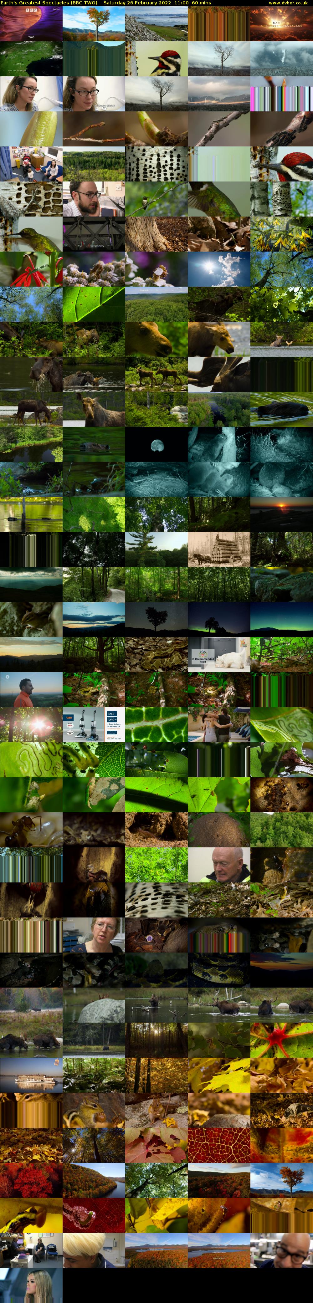Earth's Greatest Spectacles (BBC TWO) Saturday 26 February 2022 11:00 - 12:00