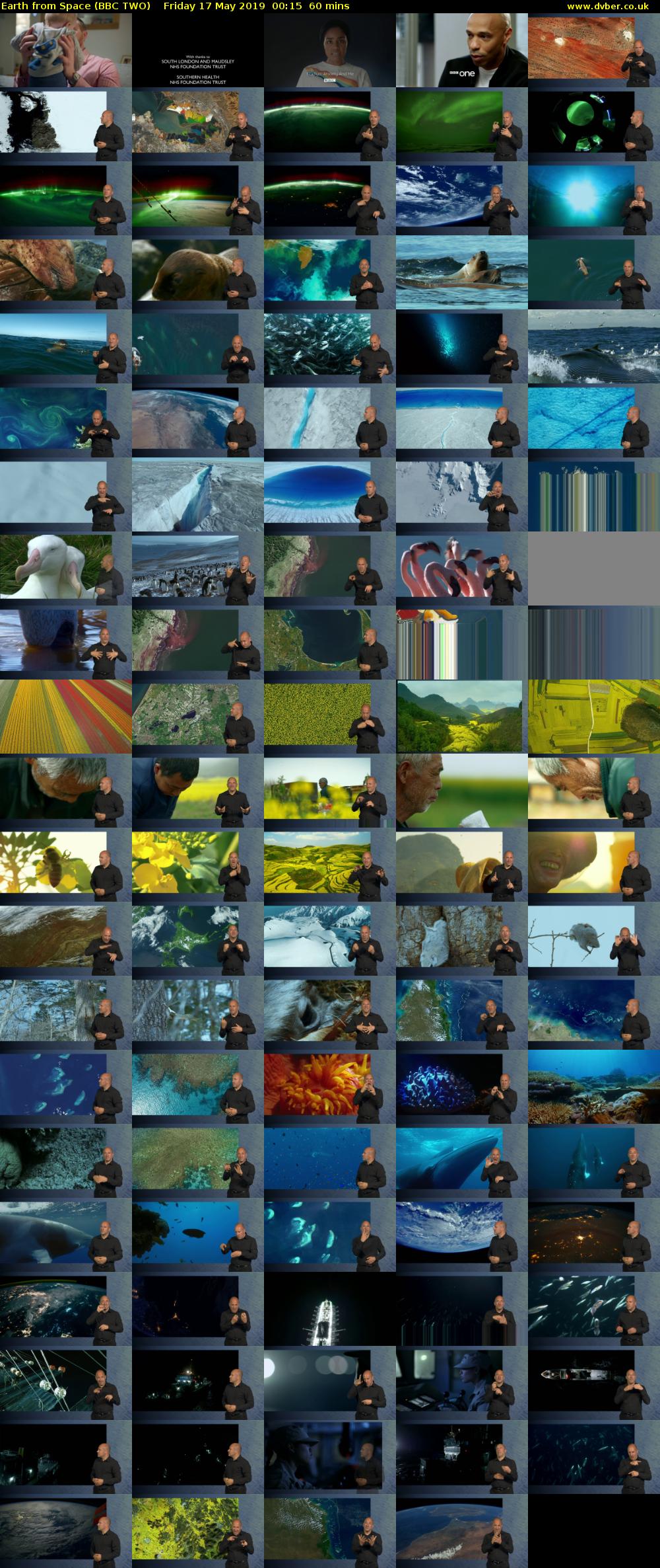 Earth from Space (BBC TWO) Friday 17 May 2019 00:15 - 01:15