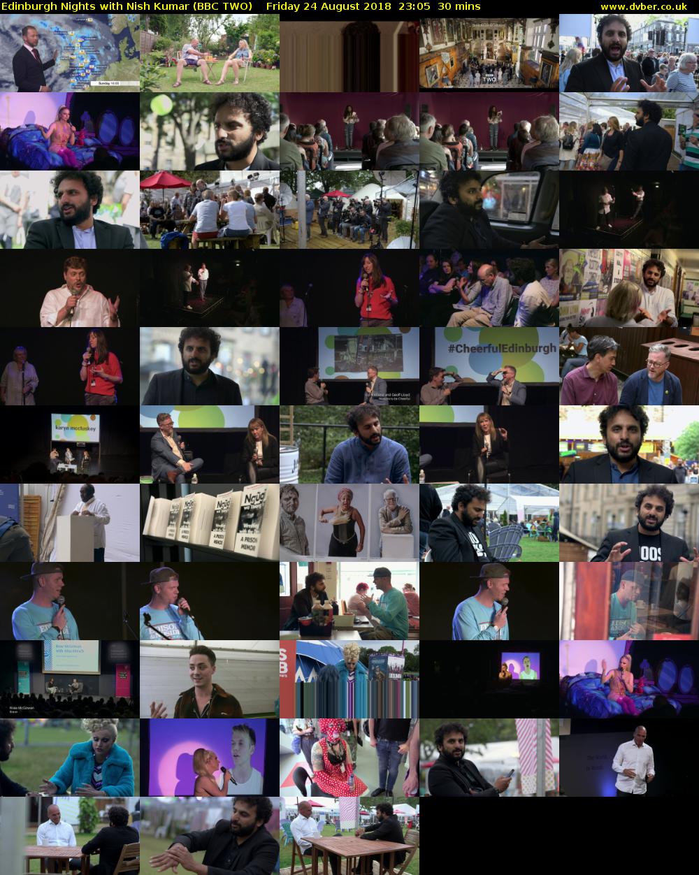 Edinburgh Nights with Nish Kumar (BBC TWO) Friday 24 August 2018 23:05 - 23:35