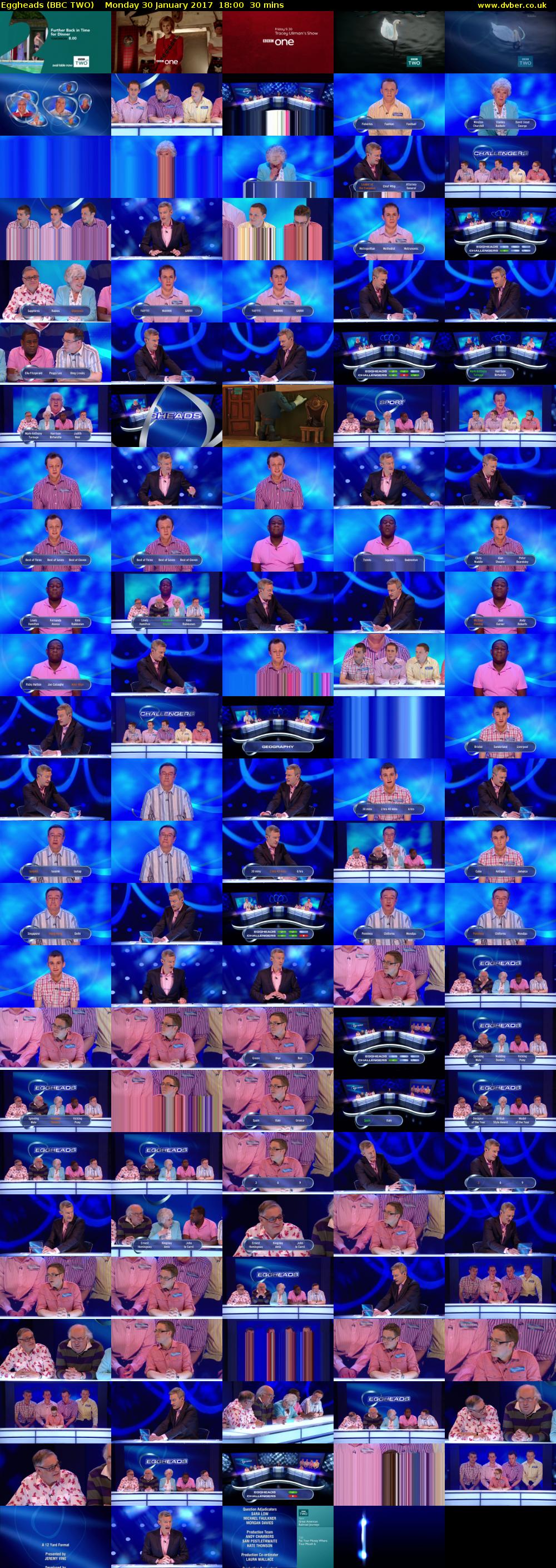 Eggheads (BBC TWO) Monday 30 January 2017 18:00 - 18:30