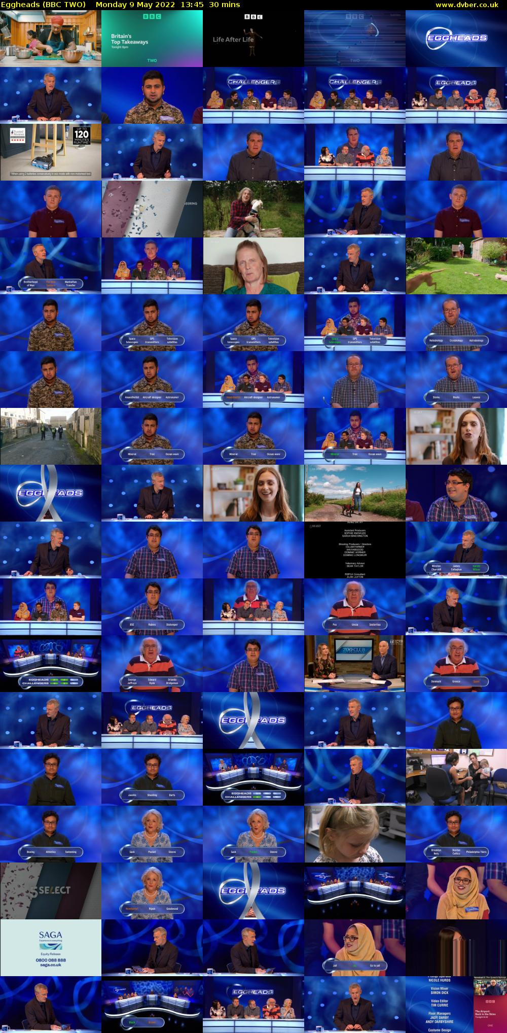 Eggheads (BBC TWO) Monday 9 May 2022 13:45 - 14:15