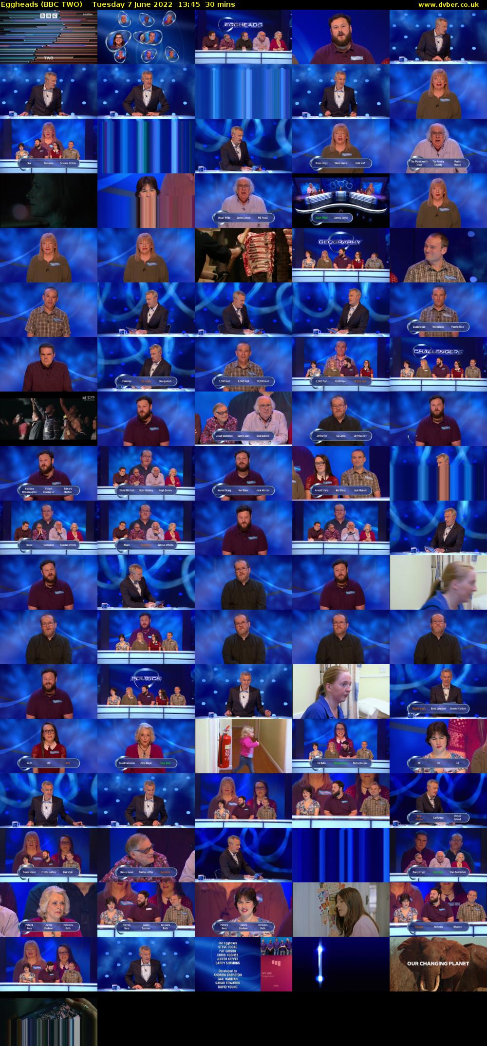Eggheads (BBC TWO) Tuesday 7 June 2022 13:45 - 14:15