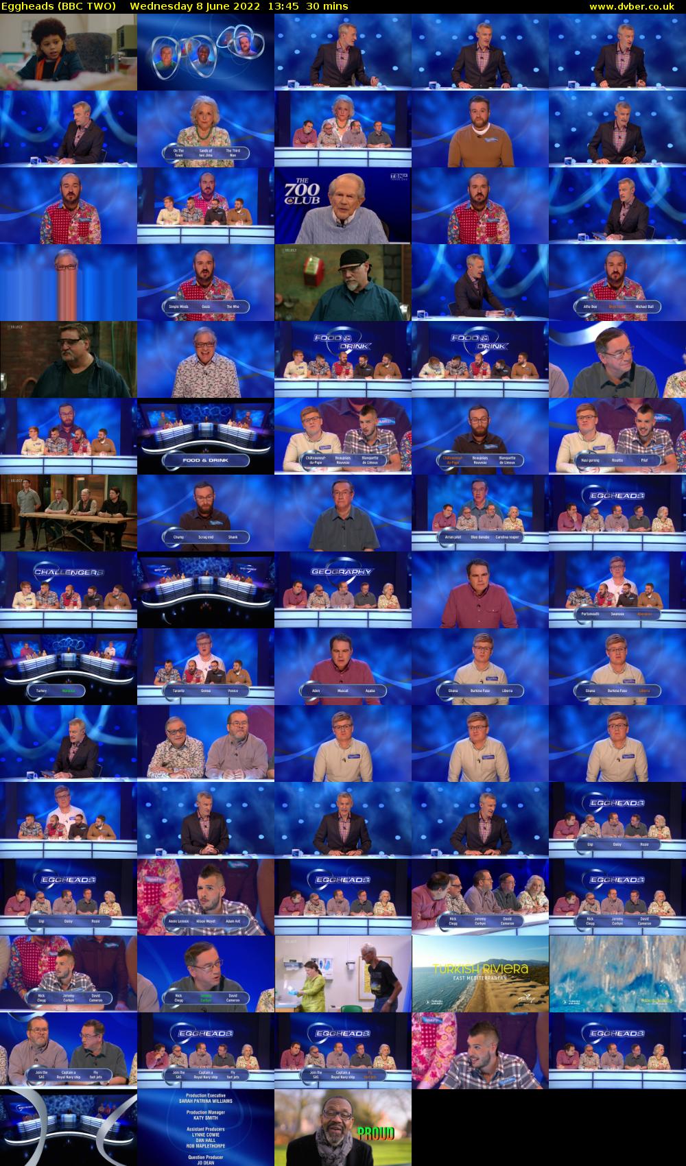 Eggheads (BBC TWO) Wednesday 8 June 2022 13:45 - 14:15