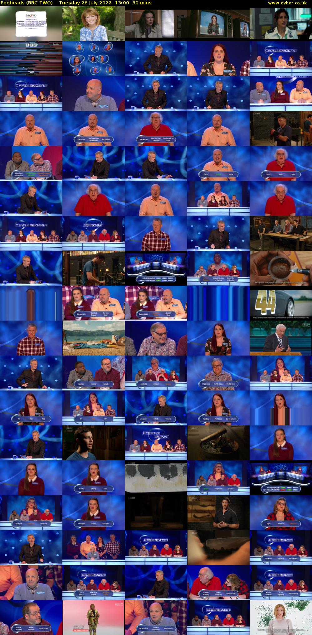 Eggheads (BBC TWO) Tuesday 26 July 2022 13:00 - 13:30