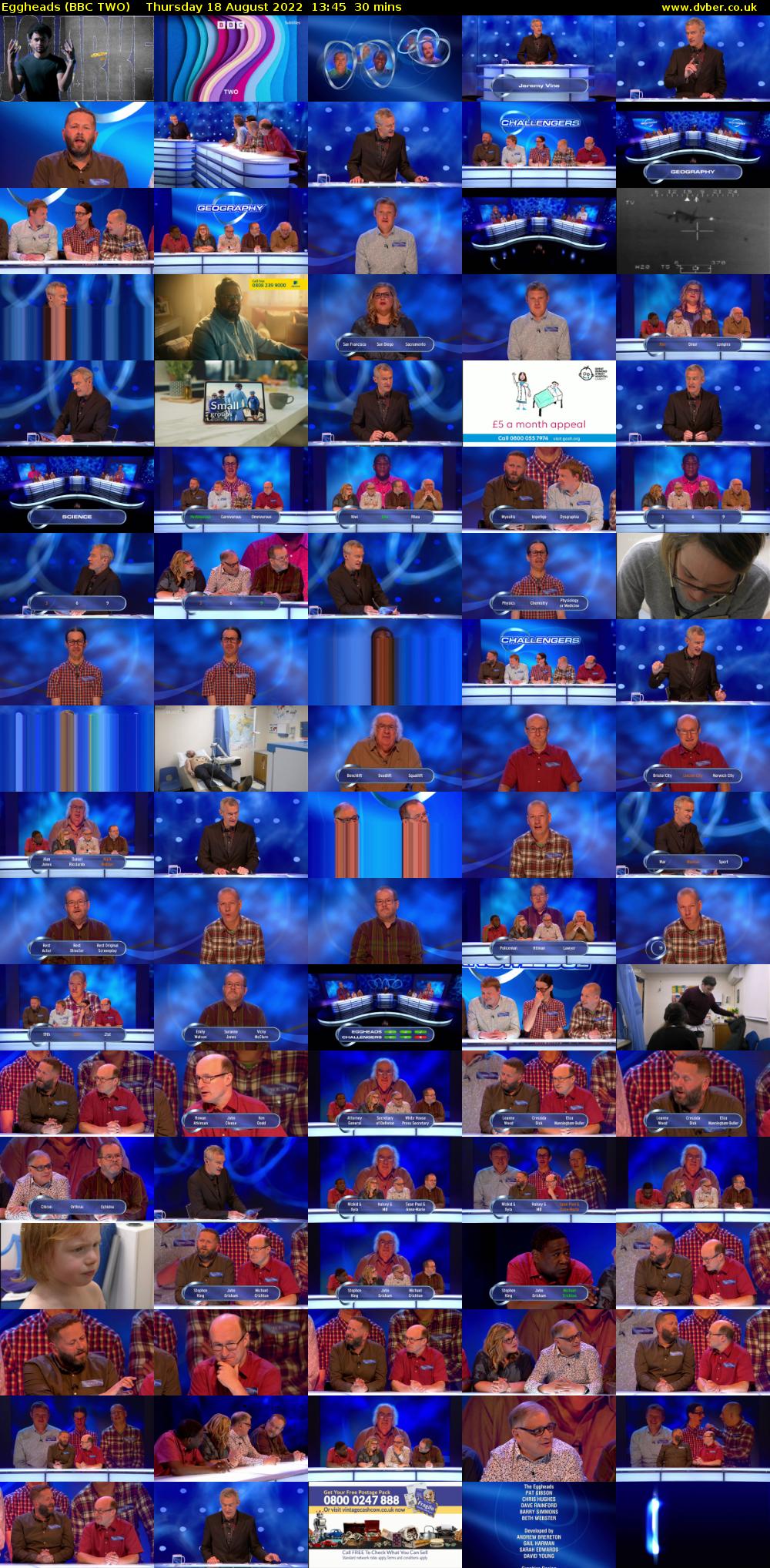 Eggheads (BBC TWO) Thursday 18 August 2022 13:45 - 14:15