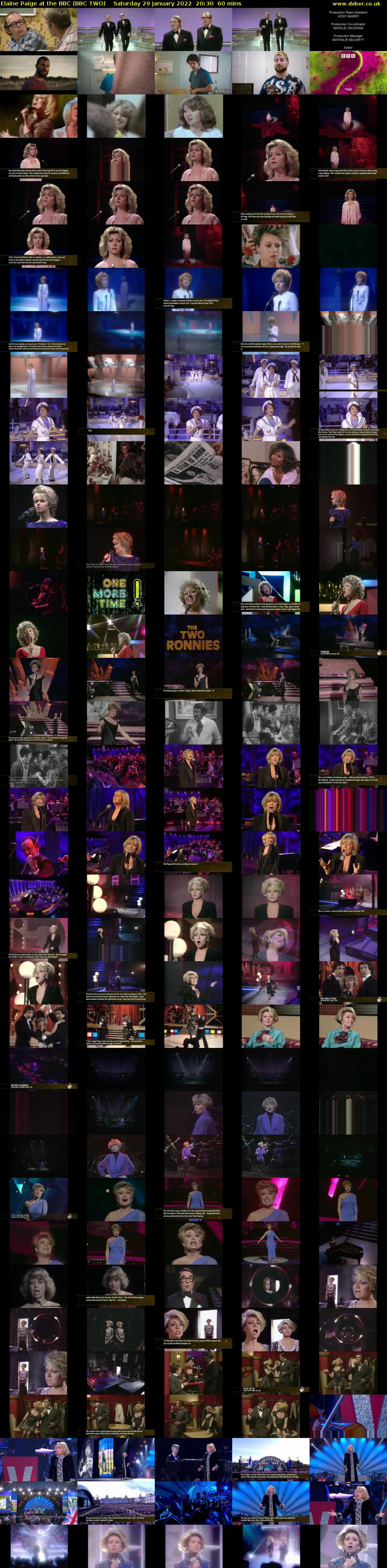 Elaine Paige at the BBC (BBC TWO) Saturday 29 January 2022 20:30 - 21:30