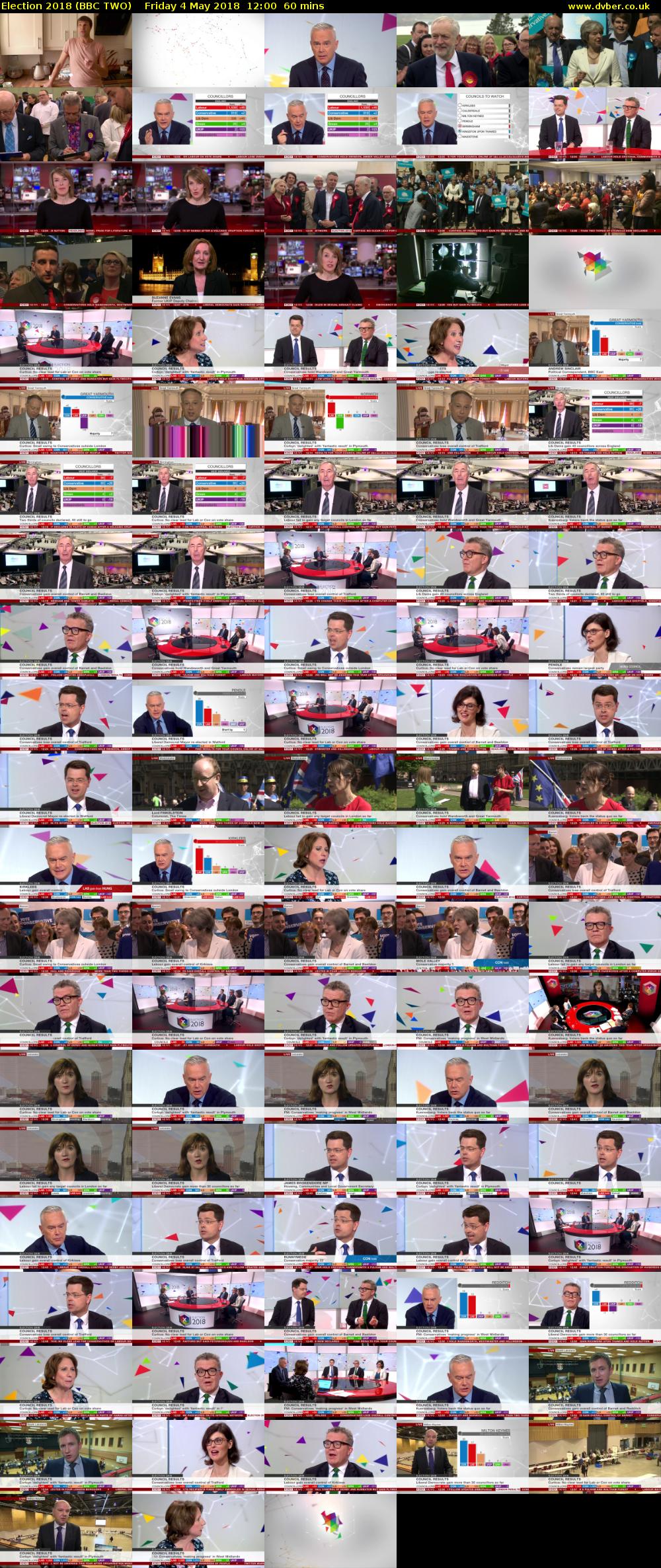 Election 2018 (BBC TWO) Friday 4 May 2018 12:00 - 13:00
