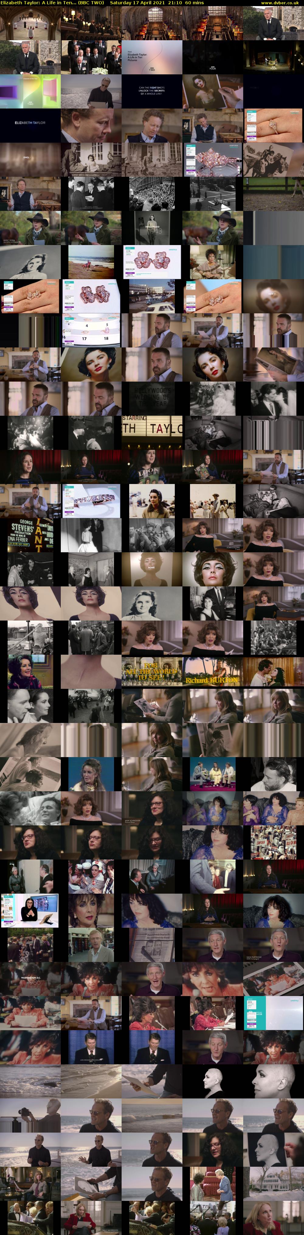Elizabeth Taylor: A Life in Ten... (BBC TWO) Saturday 17 April 2021 21:10 - 22:10