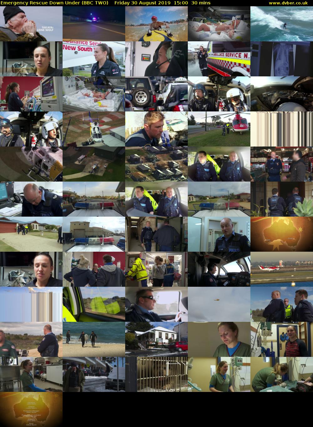 Emergency Rescue Down Under (BBC TWO) Friday 30 August 2019 15:00 - 15:30