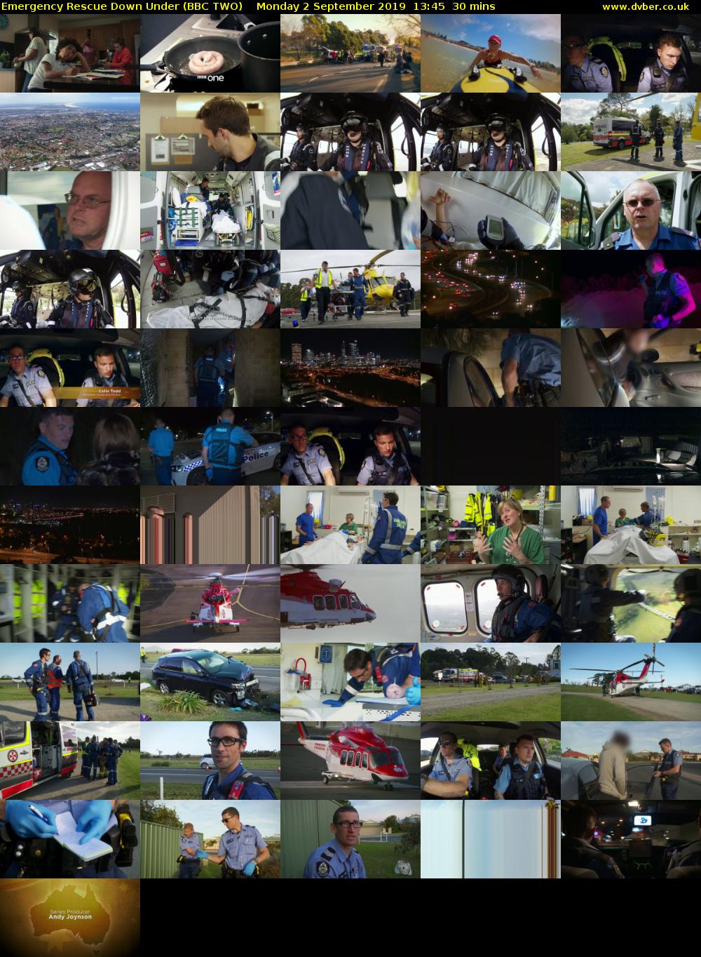 Emergency Rescue Down Under (BBC TWO) Monday 2 September 2019 13:45 - 14:15