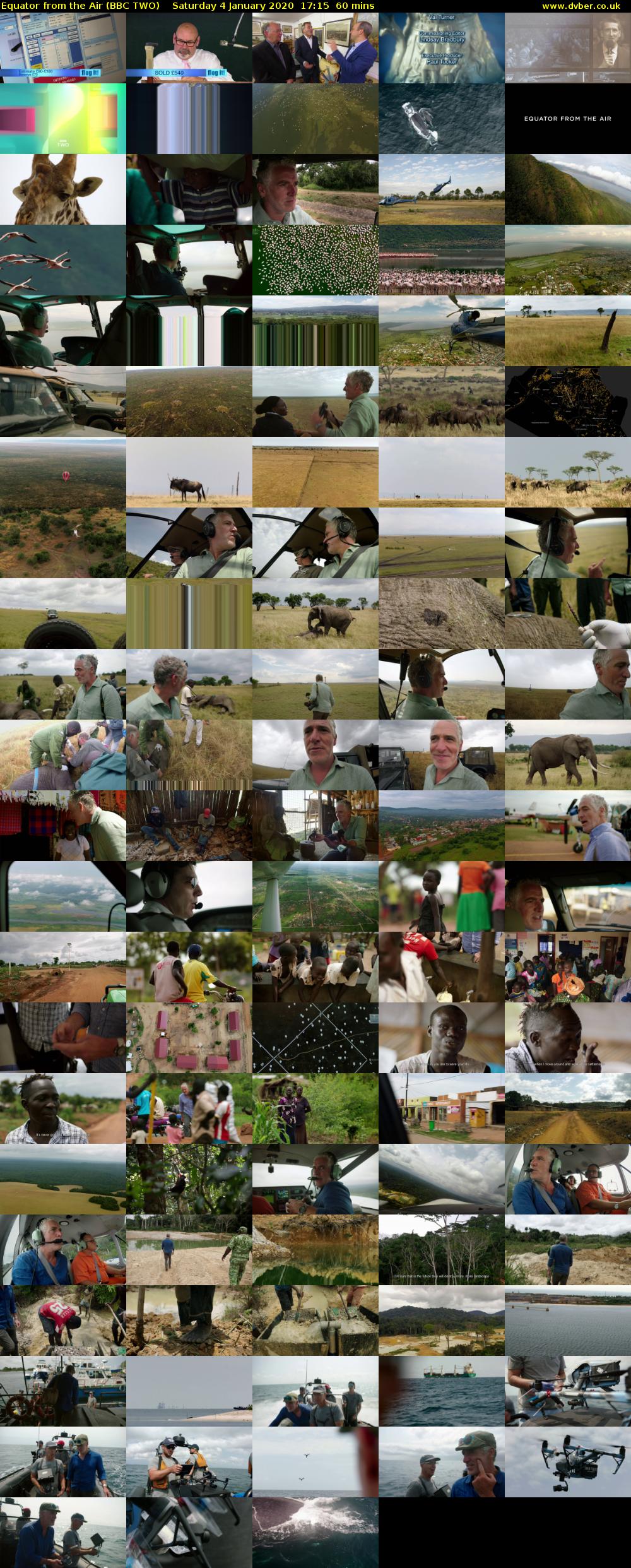 Equator from the Air (BBC TWO) Saturday 4 January 2020 17:15 - 18:15