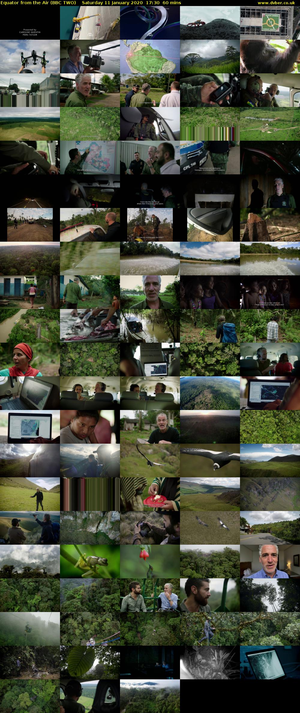 Equator from the Air (BBC TWO) Saturday 11 January 2020 17:30 - 18:30