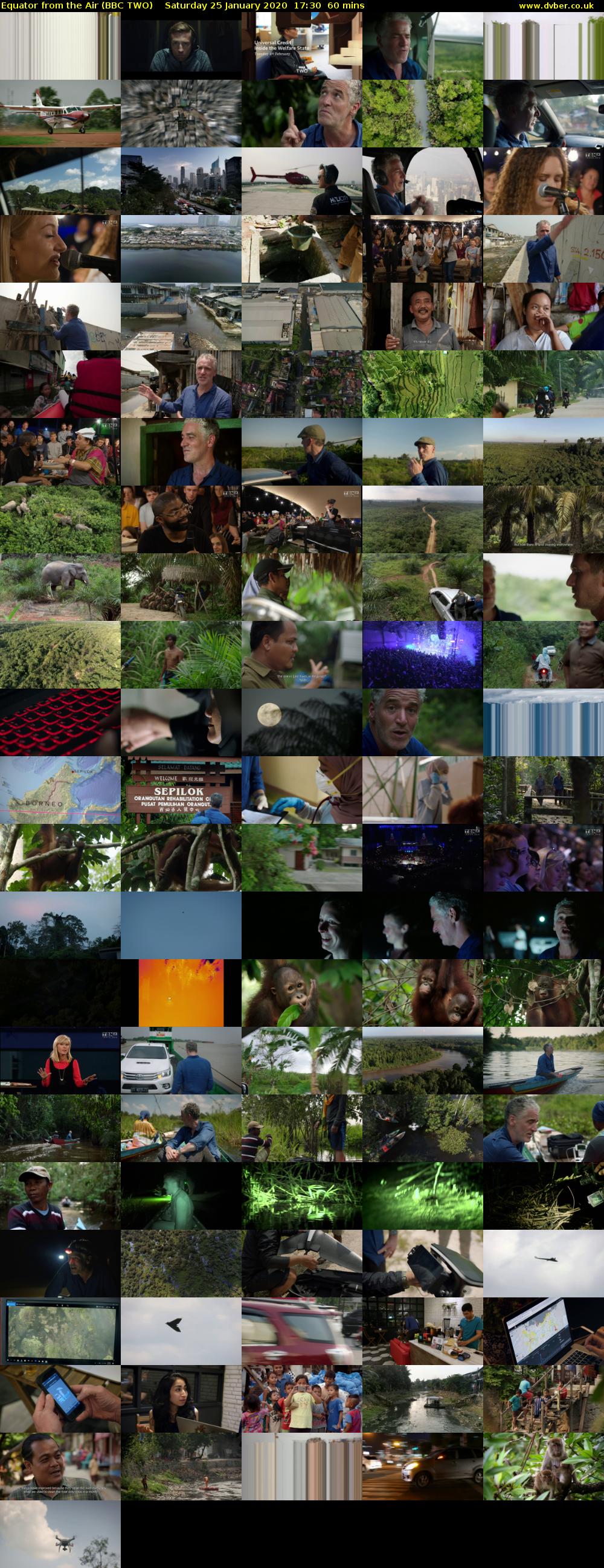 Equator from the Air (BBC TWO) Saturday 25 January 2020 17:30 - 18:30
