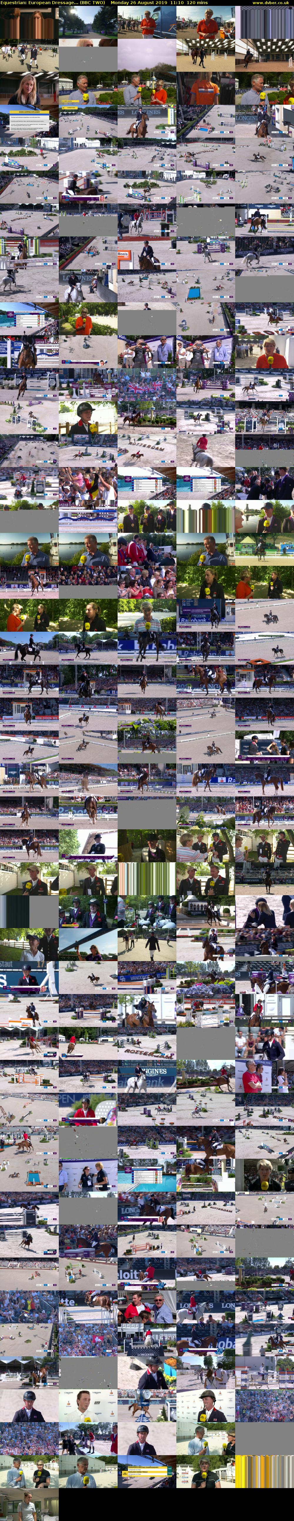 Equestrian: European Dressage... (BBC TWO) Monday 26 August 2019 11:10 - 13:10