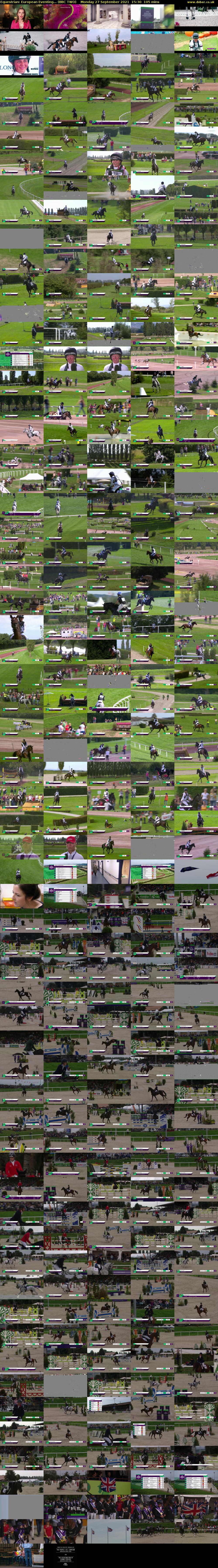 Equestrian: European Eventing... (BBC TWO) Monday 27 September 2021 15:30 - 17:15