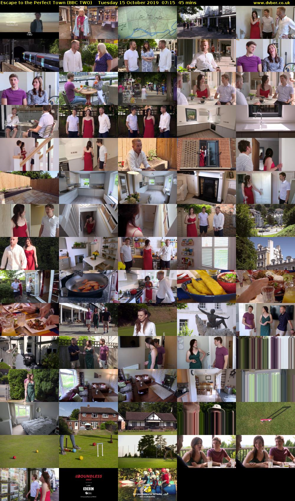 Escape to the Perfect Town (BBC TWO) Tuesday 15 October 2019 07:15 - 08:00