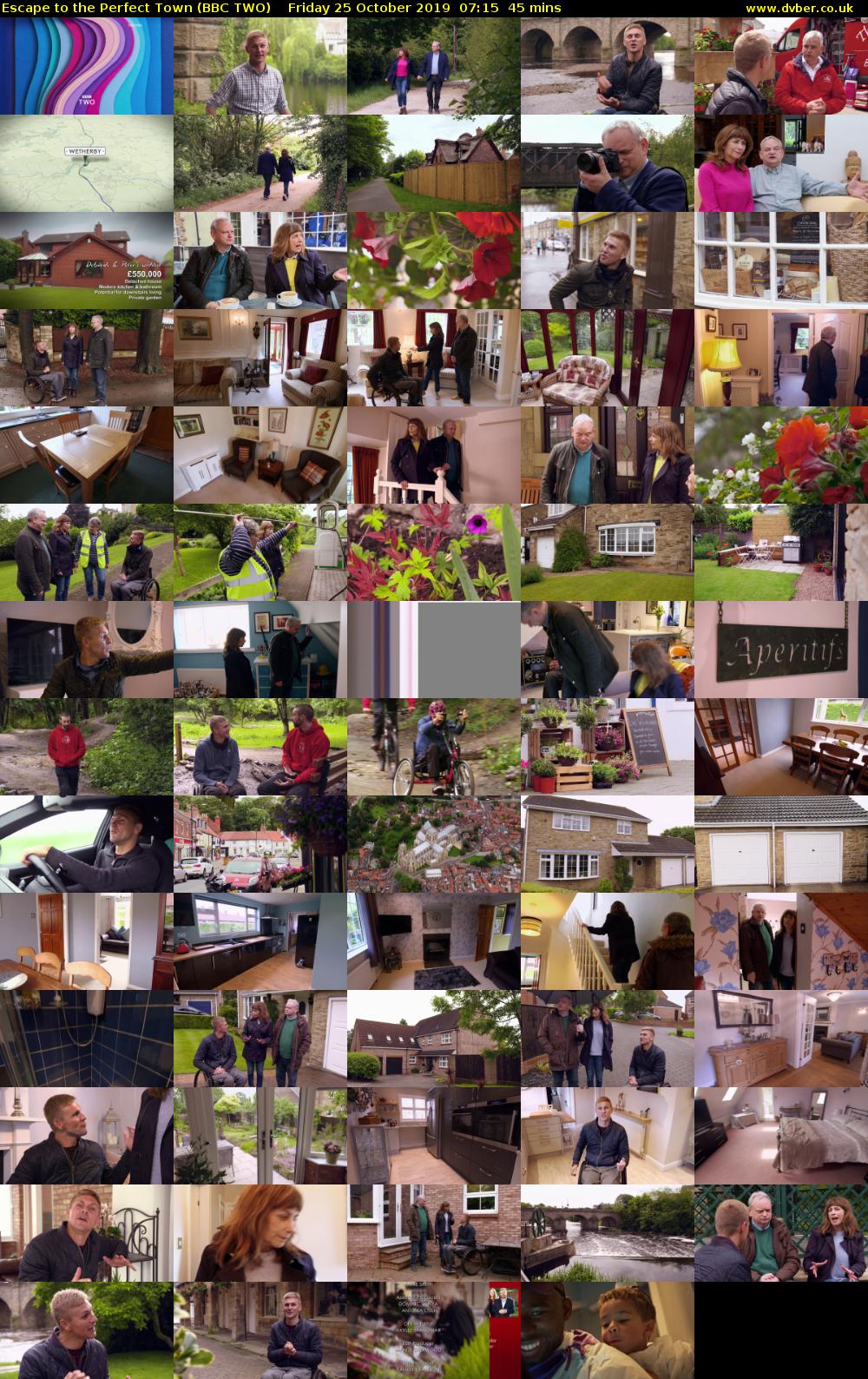 Escape to the Perfect Town (BBC TWO) Friday 25 October 2019 07:15 - 08:00