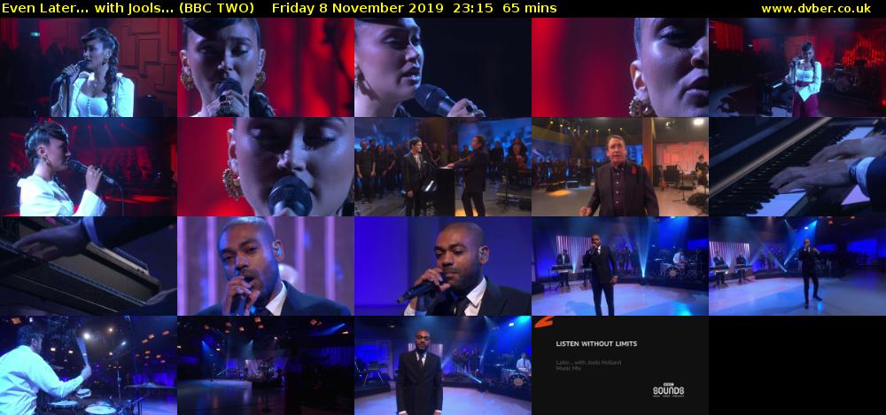 Even Later... with Jools... (BBC TWO) Friday 8 November 2019 23:15 - 00:20