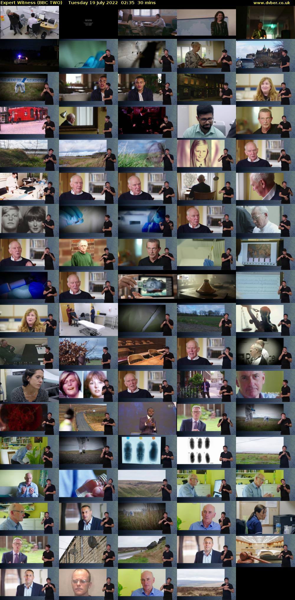 Expert Witness (BBC TWO) Tuesday 19 July 2022 02:35 - 03:05