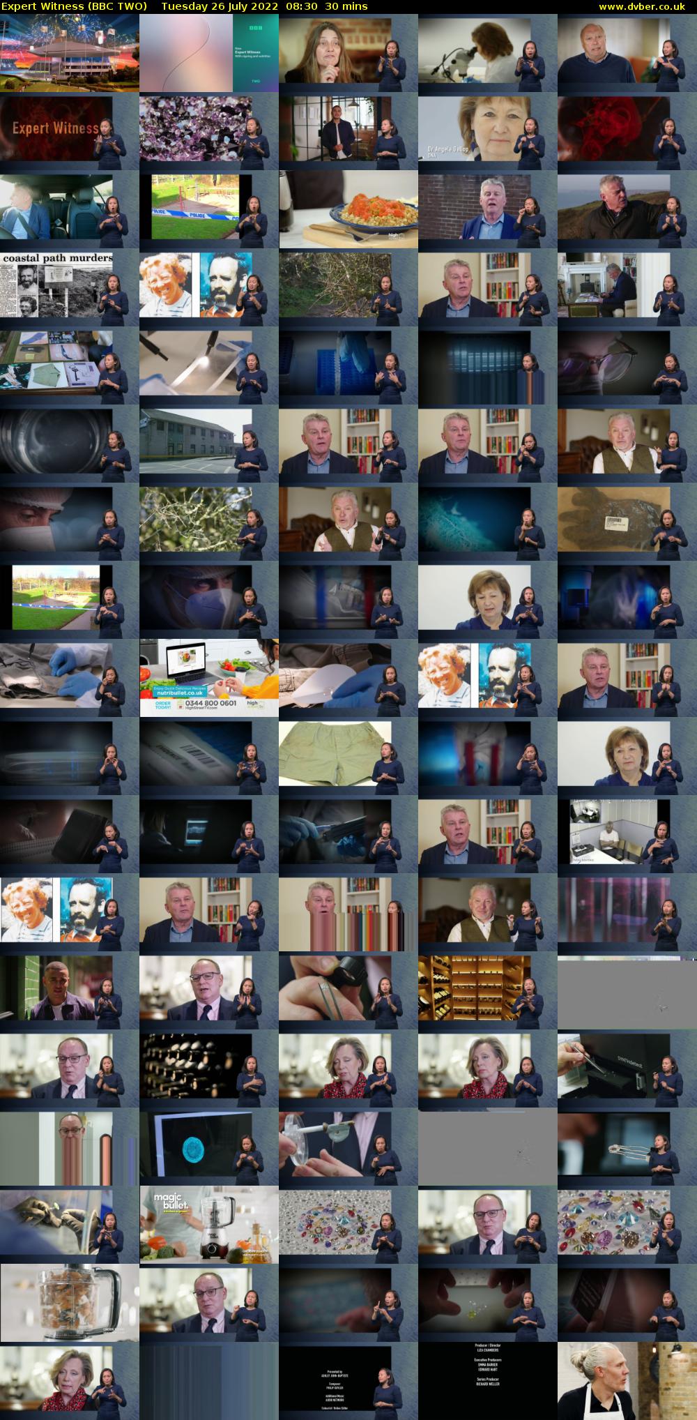 Expert Witness (BBC TWO) Tuesday 26 July 2022 08:30 - 09:00