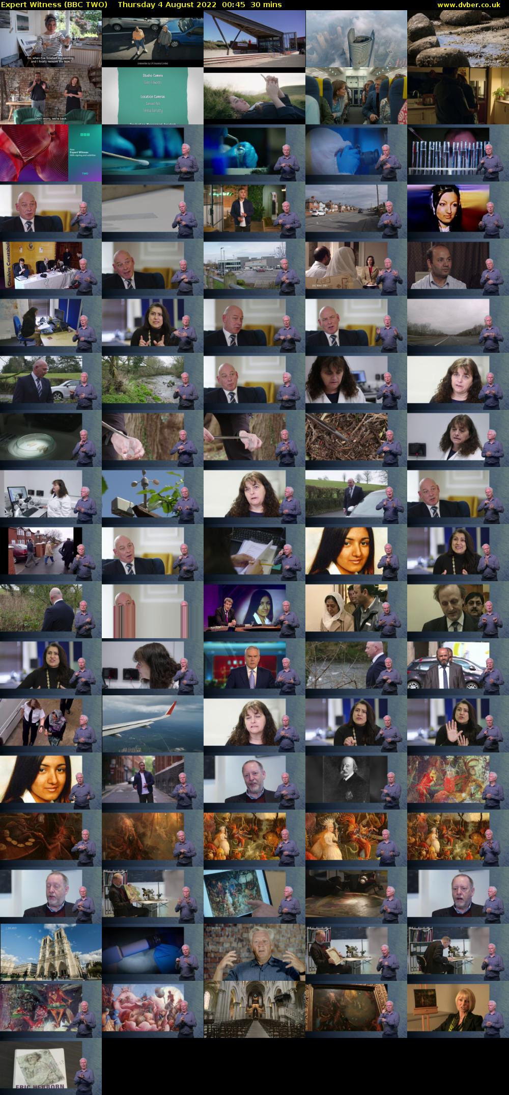 Expert Witness (BBC TWO) Thursday 4 August 2022 00:45 - 01:15