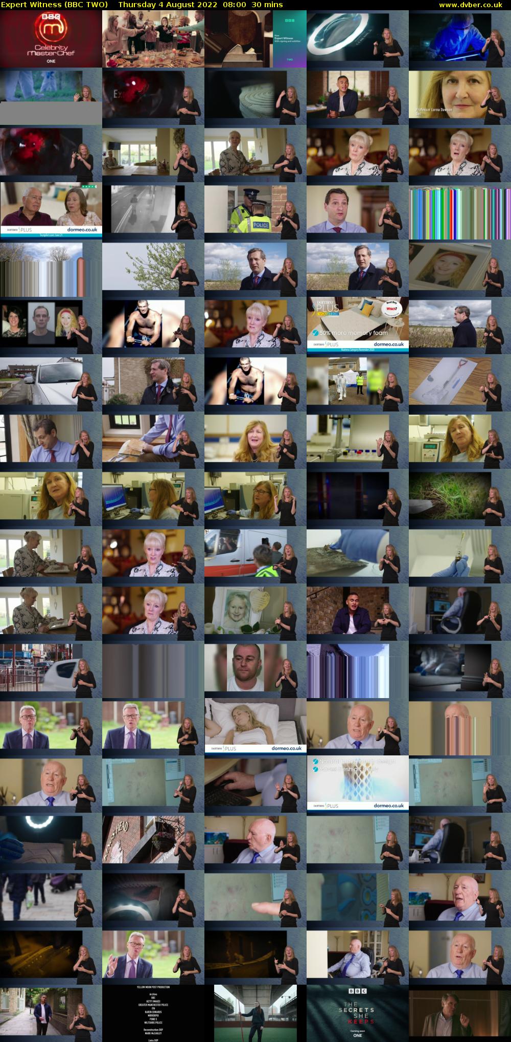 Expert Witness (BBC TWO) Thursday 4 August 2022 08:00 - 08:30