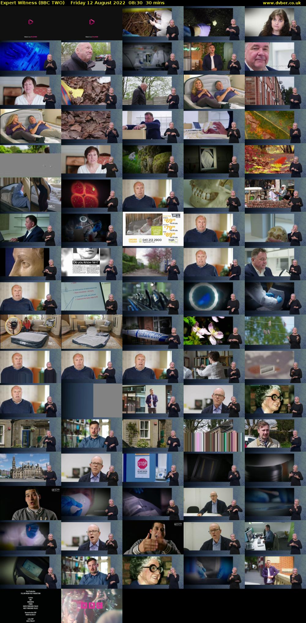 Expert Witness (BBC TWO) Friday 12 August 2022 08:30 - 09:00