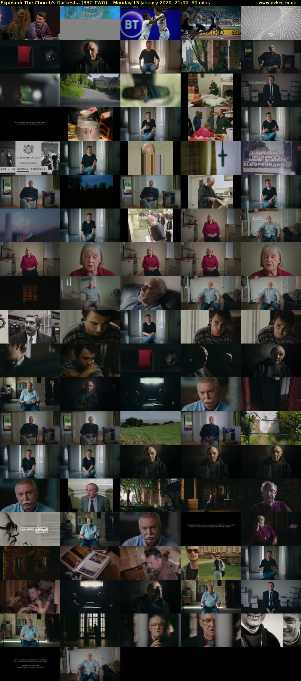 Exposed: The Church's Darkest... (BBC TWO) Monday 13 January 2020 21:00 - 22:00