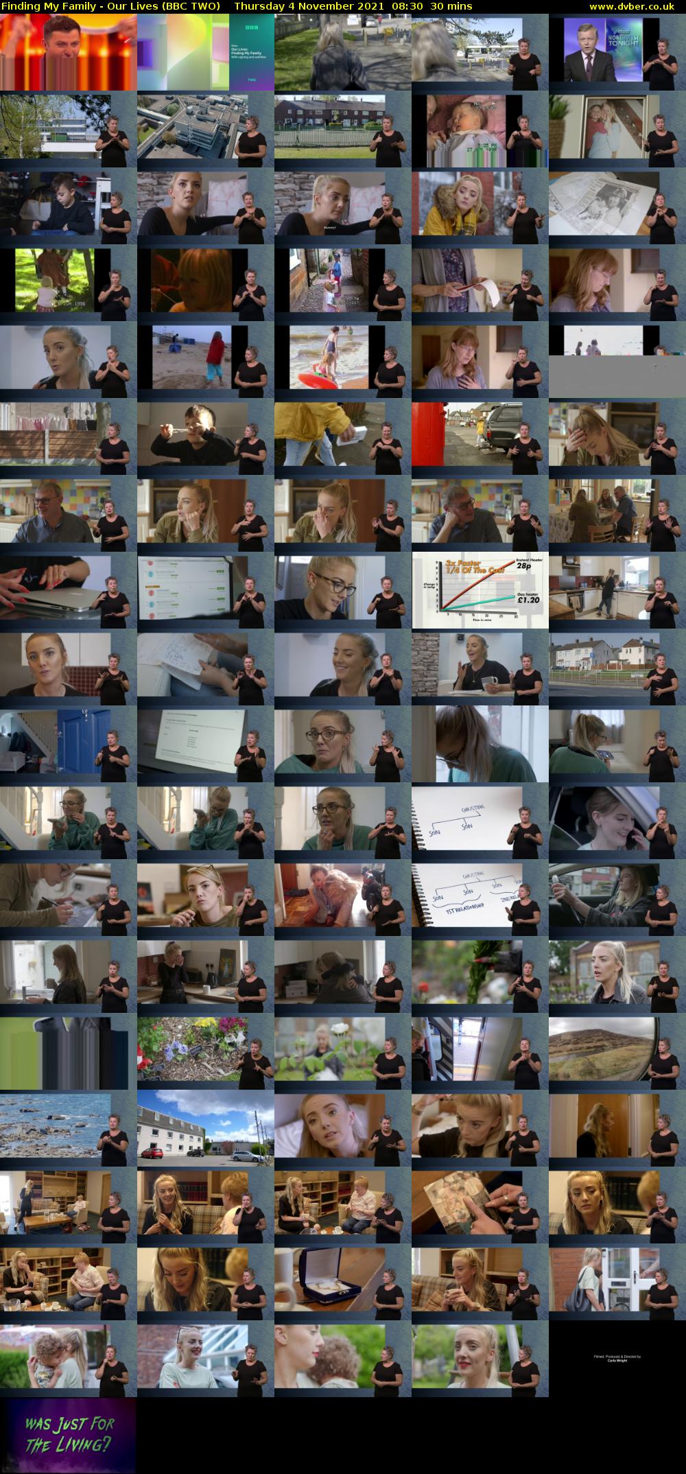 Finding My Family - Our Lives (BBC TWO) Thursday 4 November 2021 08:30 - 09:00