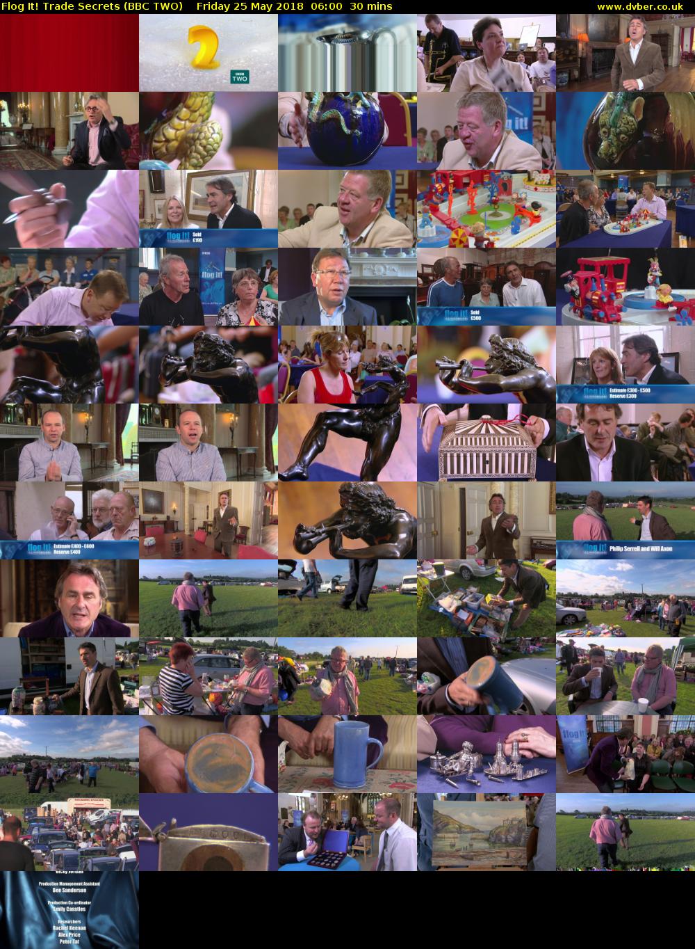 Flog It! Trade Secrets (BBC TWO) Friday 25 May 2018 06:00 - 06:30