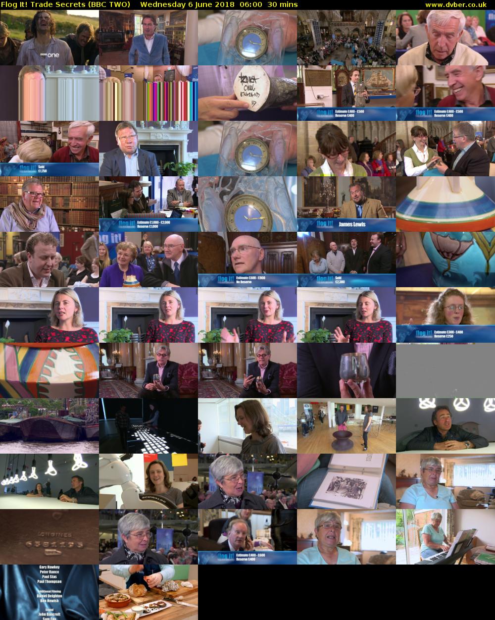 Flog It! Trade Secrets (BBC TWO) Wednesday 6 June 2018 06:00 - 06:30