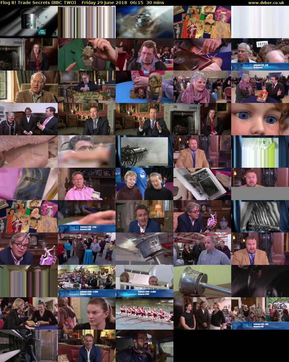 Flog It! Trade Secrets (BBC TWO) Friday 29 June 2018 06:15 - 06:45