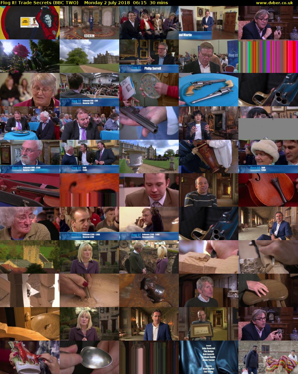 Flog It! Trade Secrets (BBC TWO) Monday 2 July 2018 06:15 - 06:45