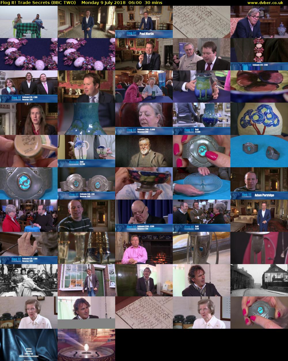 Flog It! Trade Secrets (BBC TWO) Monday 9 July 2018 06:00 - 06:30